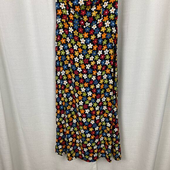 Reformation Crimini Black Multi Afternoon Floral Danica Slip Dress Sz.0 NWT - Picture 8 of 16